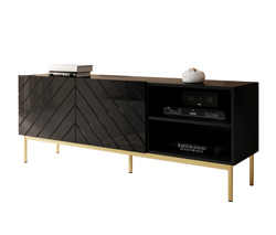 TV-bänk i svart högglans 150 cm ABETO