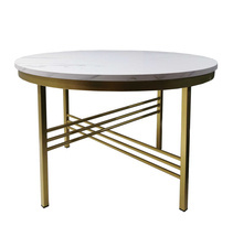 Runt soffbord 75 cm guldben TAYANA