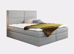 Lyxig grå kontinentalsäng 160X200 GRAND