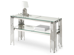 New York konsol, glas, kromad ram BARBADOS