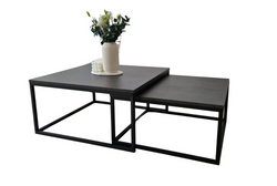 Soffbord betong brun/svart satsbord 2i1 loft Dual