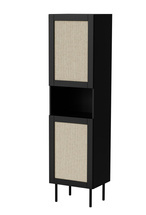 Svart vitrinskåp med 2 dörrar BAGGIO