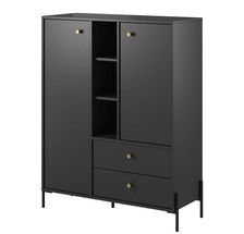 Hög byrå 100 cm antracit NOTTE