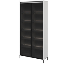 Vitt vitrinskåp med belysning TREND