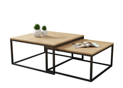 Soffbord loft DUAL 2in1 sonoma/svart