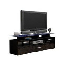 Svart tv-bänk EVORA MINI OUTLET