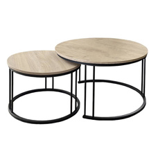 Runt soffbord svart /ek sonoma RAGNAR