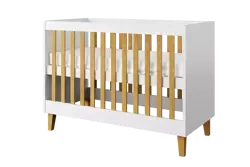 Spjälsäng 60x120 vit KUBI