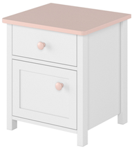 Vitt sängbord barnrum LUNA