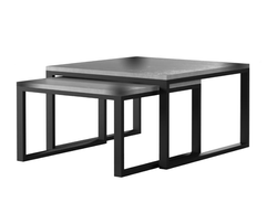 Soffbord 2 i 1 svart/ grå MONAKO