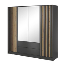 Garderob med spegel 200 grafit Nelly 4D