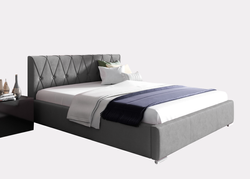 Grå säng med förvaring 120x200 MANGO