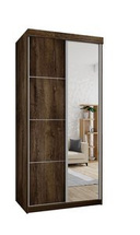 Garderob med skjutdörrar och spegel mörk ask TOP 23 PLUS - 100