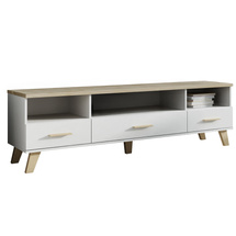 Vit TV-bänk LOTTA 180 cm sonoma/vit