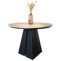 Runt utdragbart bord på metallben, 120 cm, TOSKANO