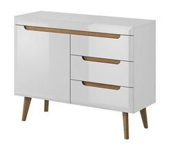 Vit byrå med lådor 107 cm Nordi
