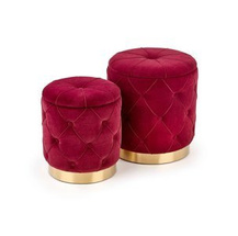 2 puffar vinröd Polly