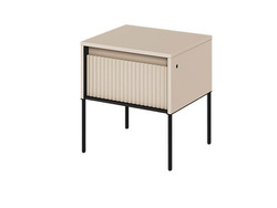 Beige sängbord med LED TREND