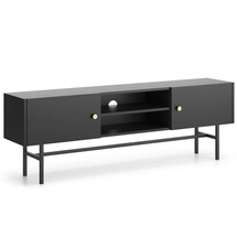 Svart TV-bänk 155 cm SPELLO