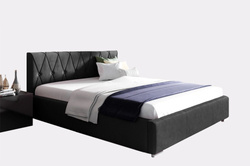 Svart säng med förvaring 180x200 MANGO