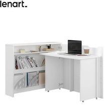 Billigt hörnskrivbord vitt glans WORK CONCEPT CW-01P