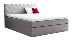 Kontinentalsäng 140x200 grå Paros