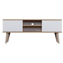 Tv-bänk 120 vit/ ek artisan TORONTO