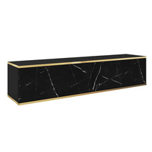 Svart marmor tv-bänk 135 cm ORO