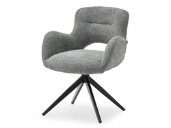 Kontorsstol grå svart ben MILET