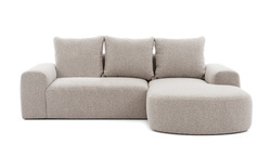 Liten hörnsoffa beige höger ARES