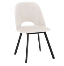 Matstol i velour krämfärg FLOREN II