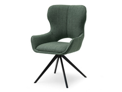 Stoppad stol grön svart metall MARGARET