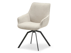 Corduroy stol beige svarta ben LAOMI