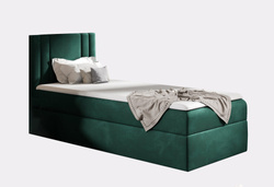 Grön kontinentalsäng med behållare 90x200 cm CARMEN MINI