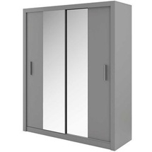 Garderob med spegel grå Idea ID-03