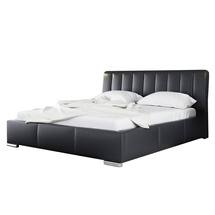 Svart säng med sänggavel 180x200 MILANO