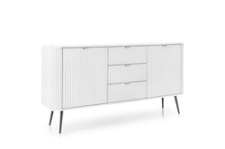 Vit ribbad byrå, 168 cm CALMA