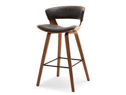 Hocker svart antik valnöt ben modern valnöt