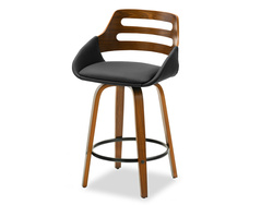 Valnöt hocker svarta ben valnöt sits TORIZ