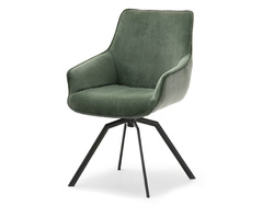 Corduroy stol grön svart ben LAOMI