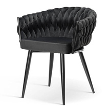 Svart sammet stol ROSALY