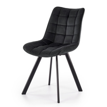 Velour matstol svart K332