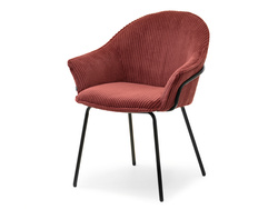 Kopparstol svarta ben VIVIEN