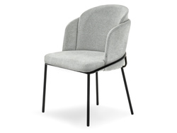 Modern stol i grafit, ben i grå metall CONRAD