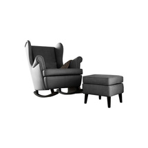 Grafit gungstol med fotpall set DALIA