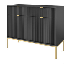 Svart smal byrå VOLARE