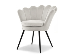 Velour fåtölj ask svarta ben LAZAR