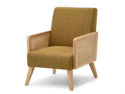 Fåtölj i rotting ben i ek med honung FOSTER