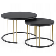 Soffbord svart /guld RAGNAR