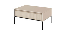 Beige soffbord med låda TREND